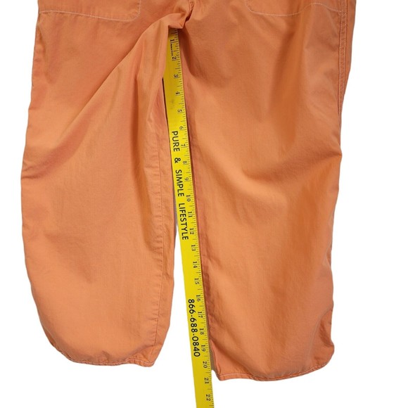 A&F ABERCROMBIE & FITCH Women's Sz 4 Orange/Peach Drawstring Cargo Capri Pants - Picture 6 of 12